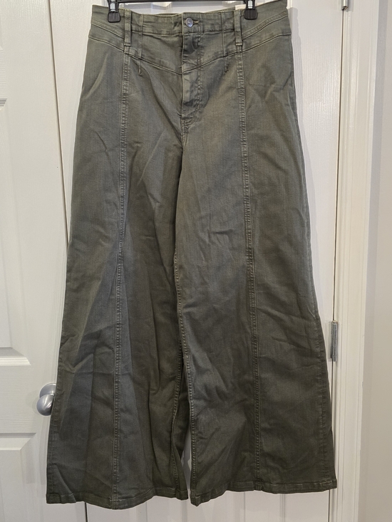 We The Free Denim - NWT We The Free Libre Wide Leg Olive Green Jeans - 32